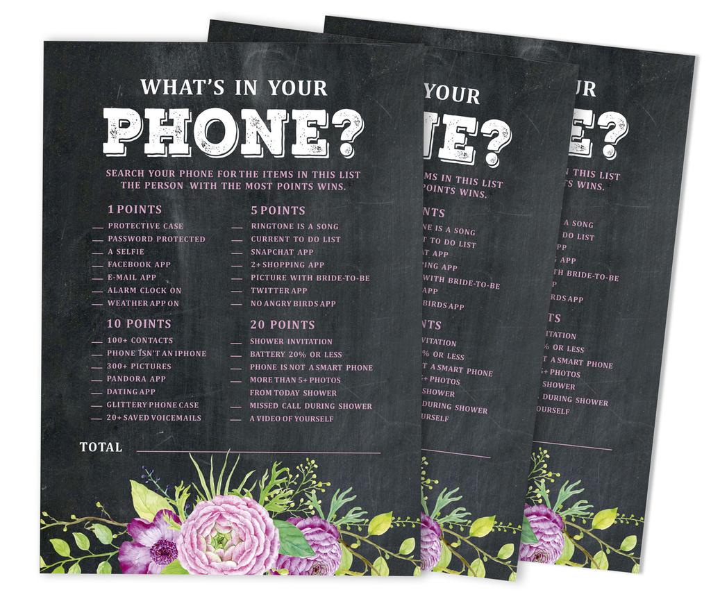 Inkdotpot 50A Festa do Chá FloralUm BingoUm JogoUm CartõesUm Para Chá de Casamento de Noiva Festa de Despedida de Solteira Em Branco Quadrado Preencha Presente