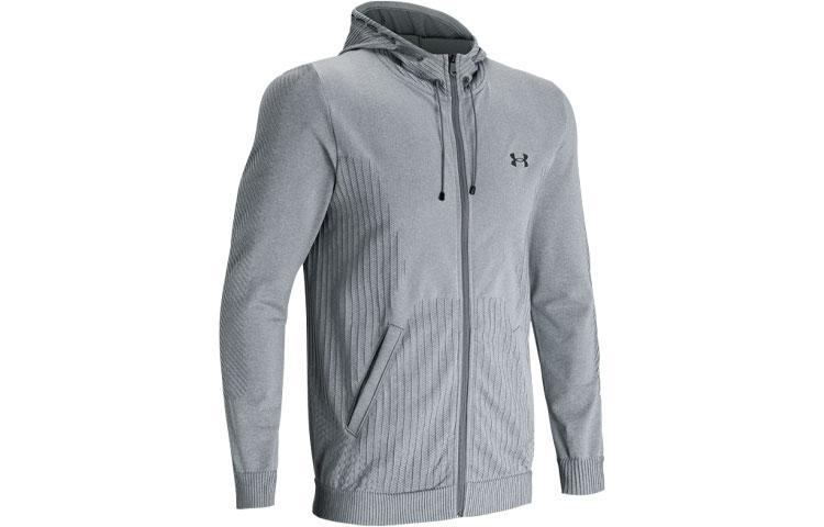 Under Armour RUSH Jackets Men s Deep Wolf Gray Hooded Moderate Other 1366258-066 M