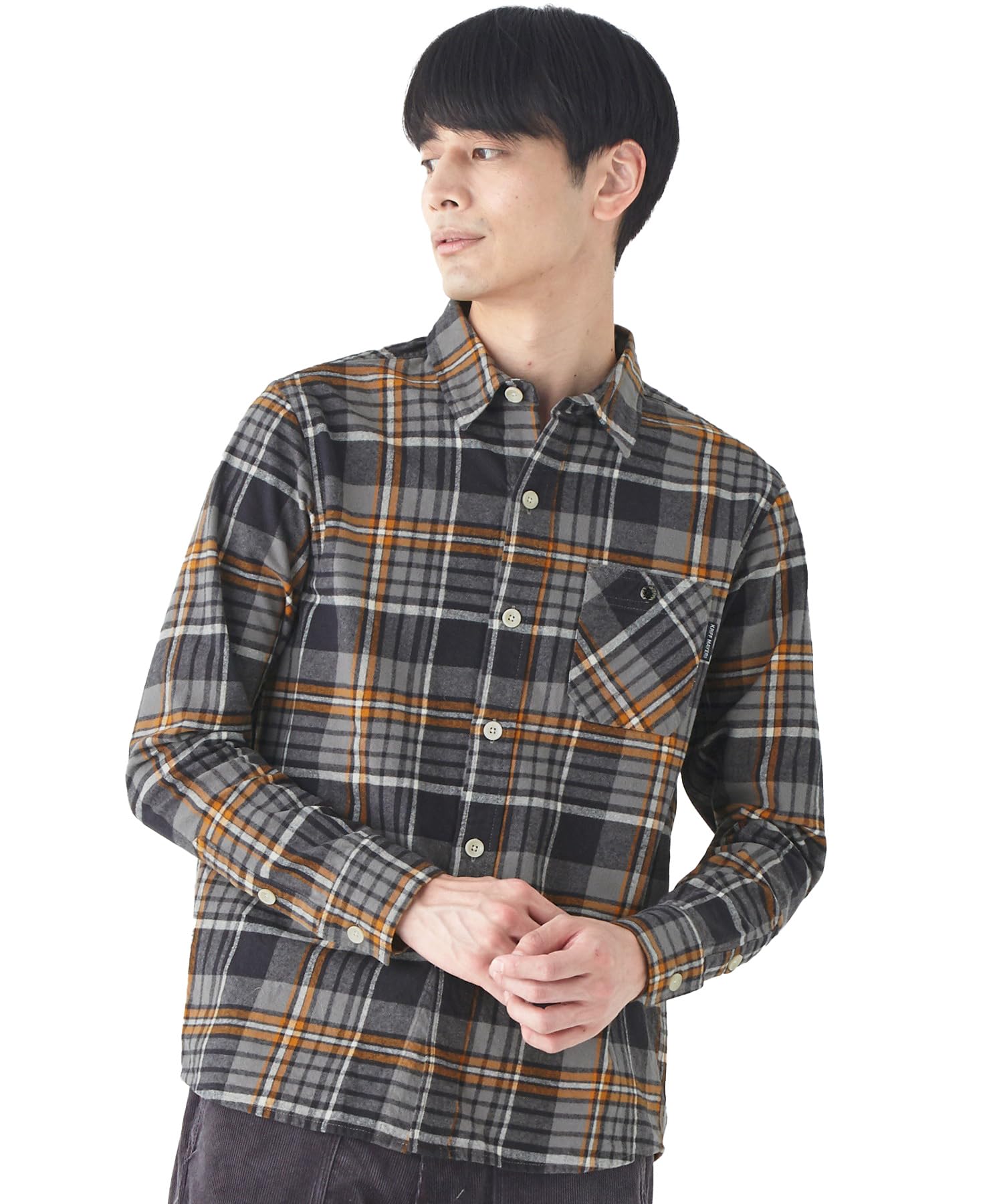 

Рубашка Viyella в клетку с длинным рукавом, угольного цвета [CLIFFEMAYER], мужская, средняя,