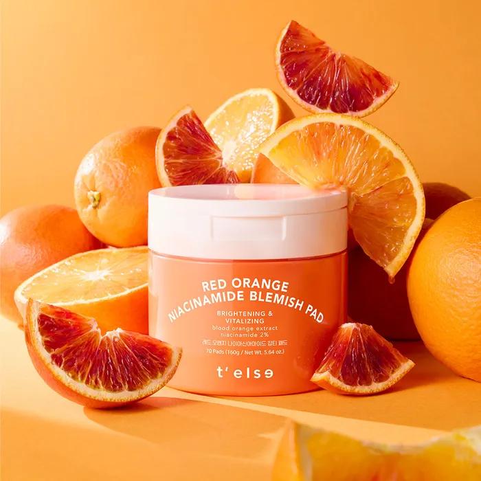 [Vitamin Pad]_TLS Red Orange Niacinamide Spot Pad 70 Sheets (+GIFT Red Orange Serum 15ml)