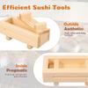 Wooden Sushi Press Mold with Groove/without Groove Design Rectangular Oshizushi Mold Box Kitchen Sushi Rice Roll Mold Bento Mold