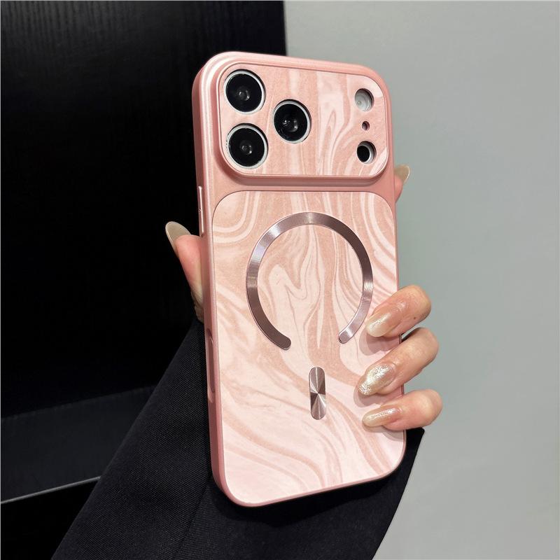 Ins Wind Is Suitable for Apple 16promax Mobile Phone Case, Water Ripple Magnetic Attraction, Second Change iPhone17 Anti-drop Protective Case