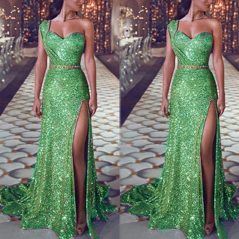 Elegant Summer Halter One-Shoulder Evening Dress