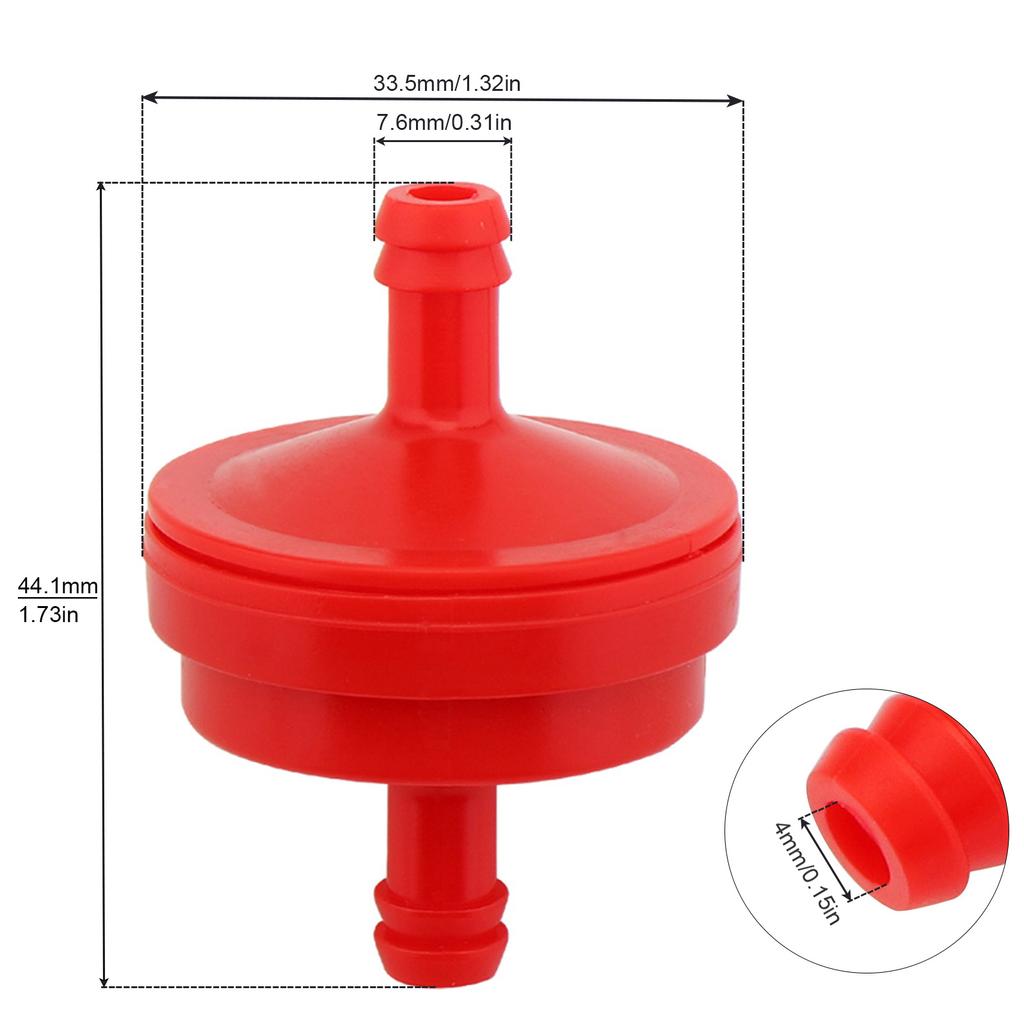 6.5mm 1/4 Inch Gas Fuel Filter Replacement Fit for Briggs Stratton John Deere / 298090 42-5240 56-6360 / AM107314 LG298090Good Product