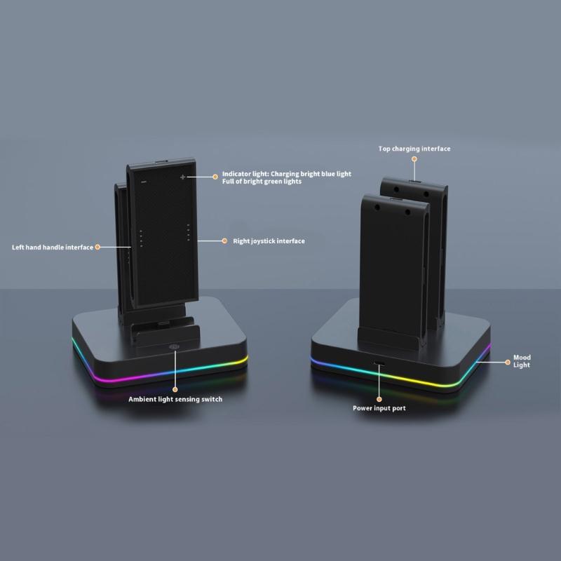 Multi Handle Charging Station for NS2 Gamepad Simultaneous 4 Controller Charging AL Chip Technology