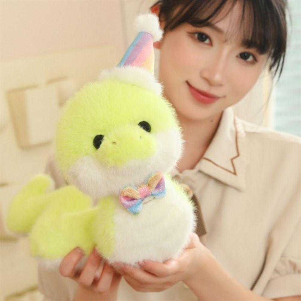 Birthday Hat Birthday Snake Year Mascot Toy Blessing Lucky Snake Plush Doll  Home Decor