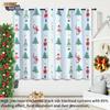 2Pcs Merry Christmas Nutcracker Printed Blackout Curtains Multi Size Living Room Insulation Holiday Decoration Easy To Install