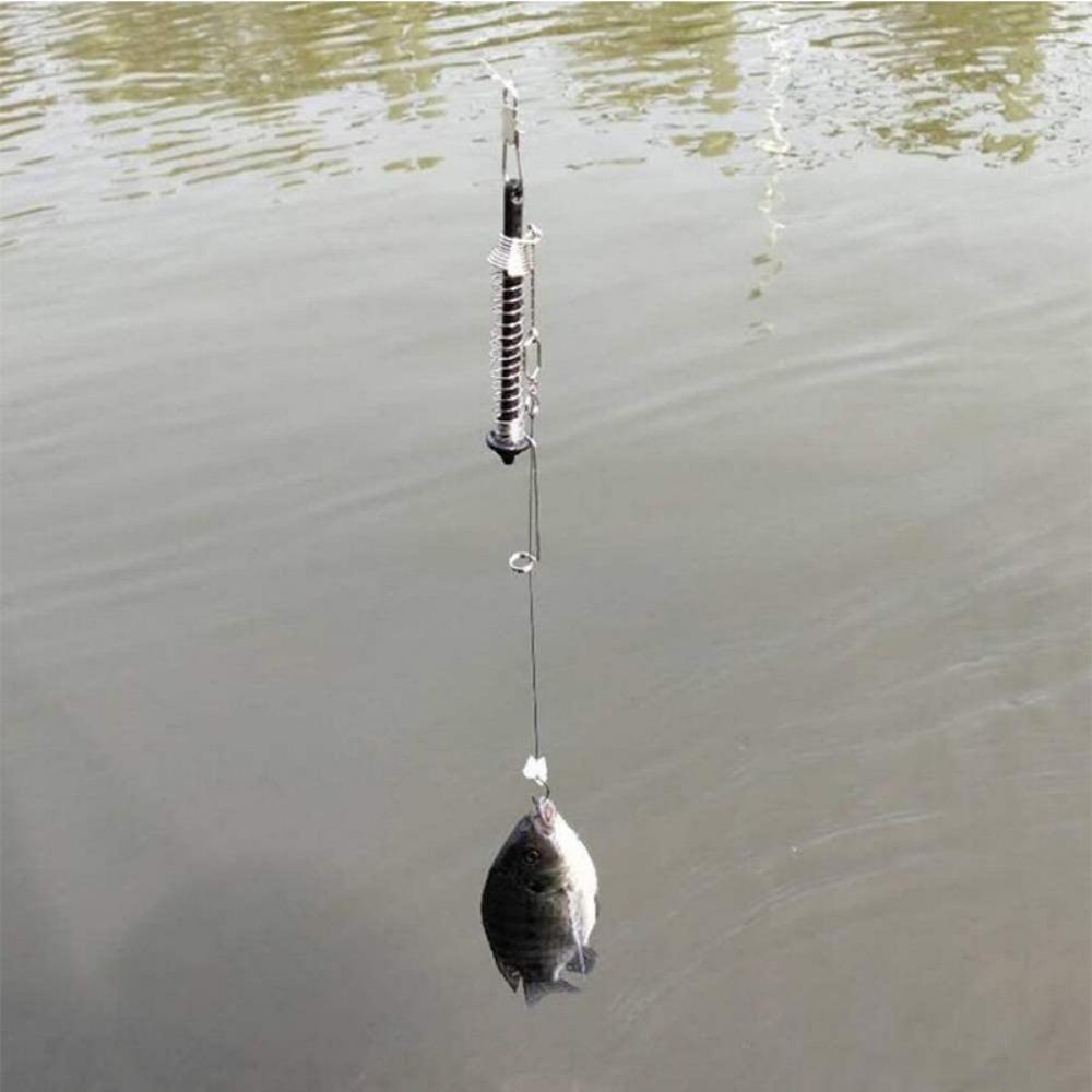 1pc Automatic Fishing Hook Trigger Stainless Steel Spring Fishhook Bait Catch Ejection Catapult Lazy Fishing Tackle