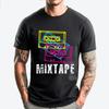 Retro Cassette Mixtape Music Clothing Men's Clothing Deals Punk Style White Graphic Tee Custom T Shirt - Men's Summer Cotton ...