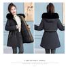 Women's Hooded Parka Winter Removable Liner Cotton Jacket Thickened Windproof Parka Jacket with Fur Collar