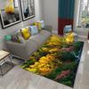Forest Carpet Natural Landscape Rug Green Grass Rectangle Area Rugs for Adults Yoga Mats Bedroom Living Room Decor Soft Door Mat