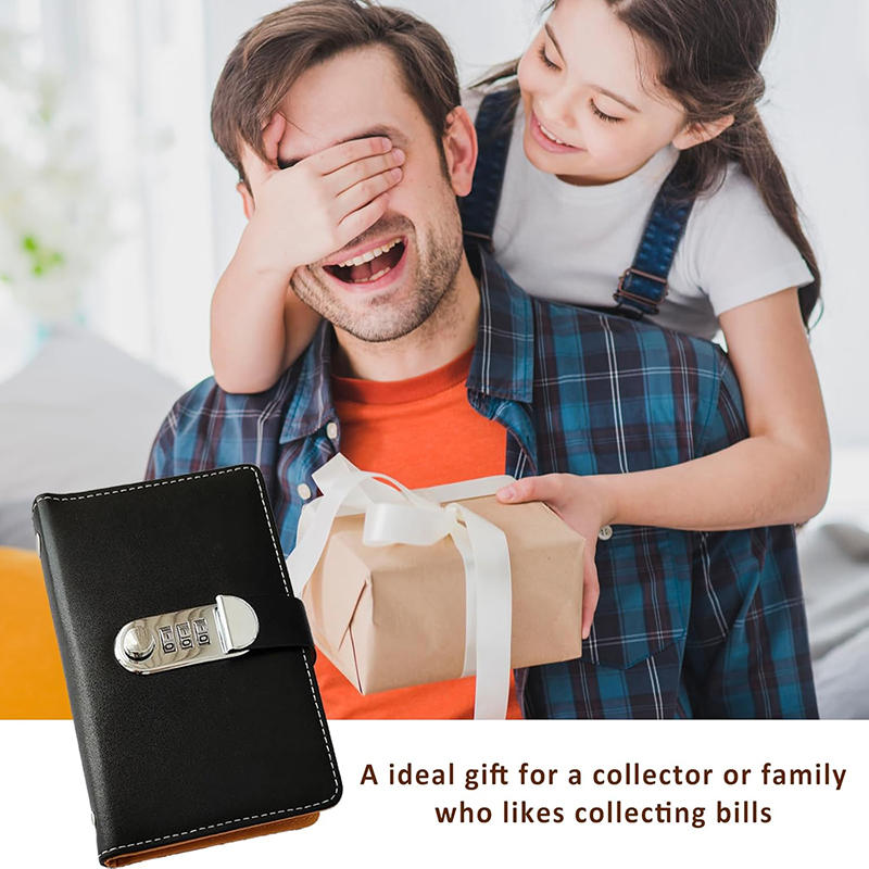 Save Money 100 Envelopes Money Saving Challeng PU Large Capacity Mini Binder Savings Challenge Waterproof With Password Lock
