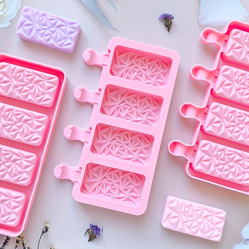 1 PZ Stampo Creativo Rettangolare per Ghiaccioli 4 Cavità Popolare Stampo in Silicone per Torte a Forma di Collina Stampo per Gelato Gelato per Utensili da Forno al Cioccolato