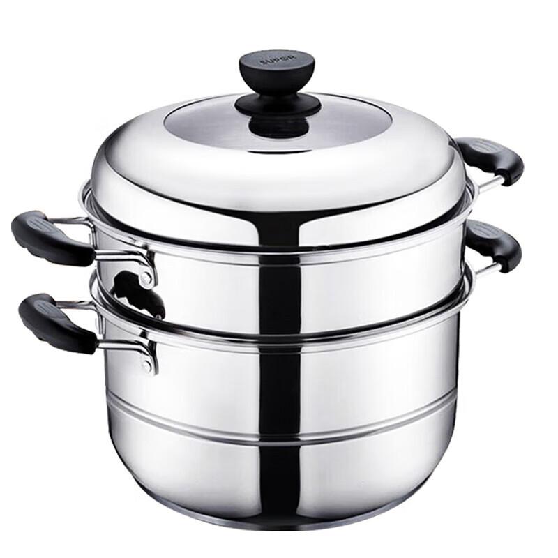 SUPOR 24cm 304 Stainless Steel Double-Layer Steamer Pot