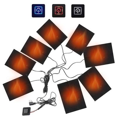 3 Levels Electric Cloth Heater USB Heating Pads Outdoor Thermal Winter Heating Vest Pads Vest Heater for DIY Heated Clothing