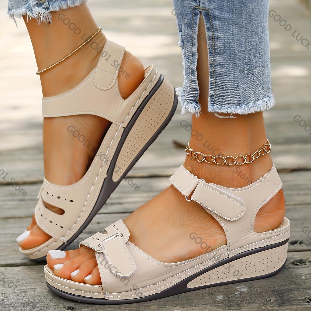 Fashion New Open Toe Fashion Women's Sandals Summer 2025Soft Sexy Womens Sandals Wedge Buckle Women's Orthopedic Sandal Footwear Female