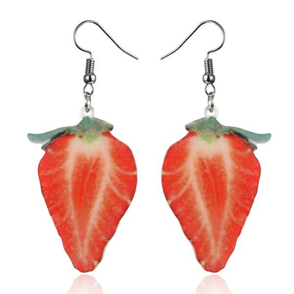 Orecchini Pendenti Carini Fiore Fragola Animale Moda Asimmetrici Coniglio Frutta Nappa Orecchini per Donne Gioielli
