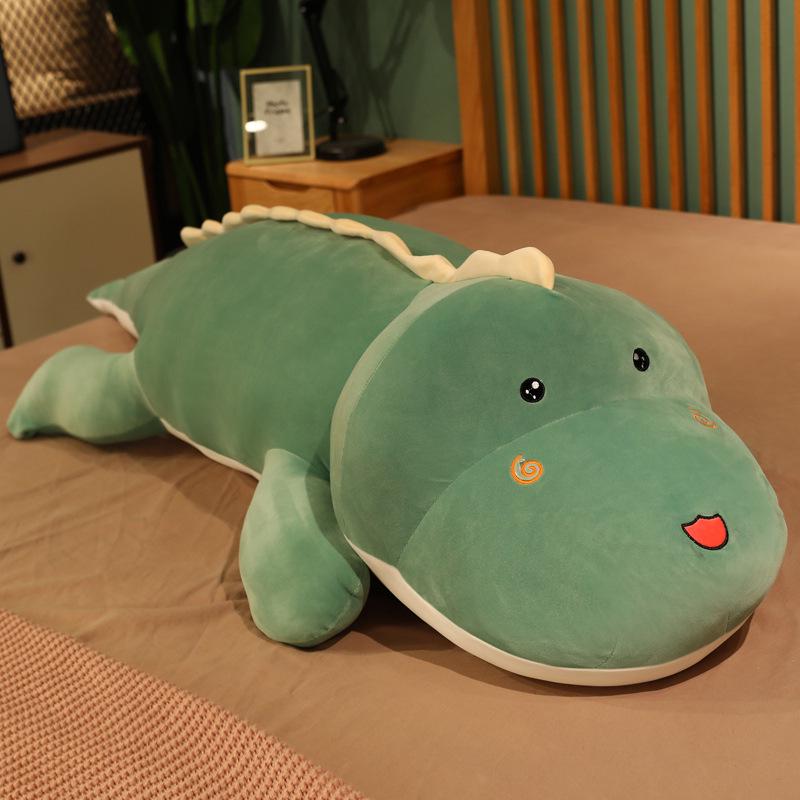 Cute & Cozy Dinosaur Plush Pillow - Large Bedtime Companion Doll 80 cm зелёный
