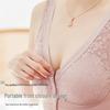 Jiao Fei Lace Wireless Front-Opening Vest-Style Sleep Bra for Middle-Aged and Elderly Women
