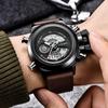 New Men's Multifunctional Dual Display Sport Watch with Stainless Steel Strap