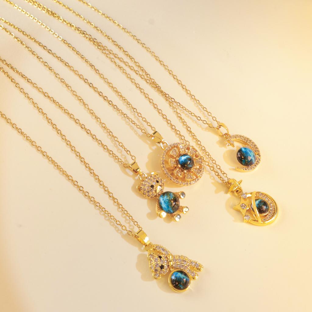 Necklace Female Dream Planet Series Exquisite Necklace Niche Design Light Luxury Premium Titanium Steel Accessories