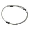 Motoforti Motorcycle Brake/Clutch Hose, Oil Hose, Hydraulic Strengthened, Stainless Steel, 28°+90°, Silver, 80cm