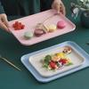Rectangular Tray Wheat Straw Eco-friendly Bread Pan Plastic Storage Tray Cup Food Small Object Living Room Organizer Kitchen