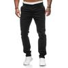 Men European Style Solid Color Loose Casual Long Trousers