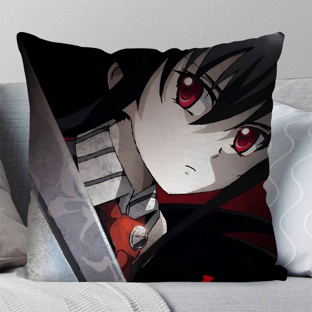 Anime Akame Ga Kill Pillow Case Square Pillow Bedroom Sofa Leisure Comfort Cushion Car Living Room Home Decoration