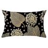 Black Gold Plant Series Waist Pillowcase Peach Skin Printed Sofa Pillowcase Home Fabric Supplies Pillowcase