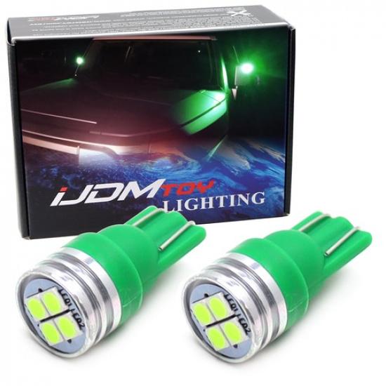 Green 4-SMD High Power LED Side Mirror Light Bulbs For 2007-14 Toyota FJ Cruiser