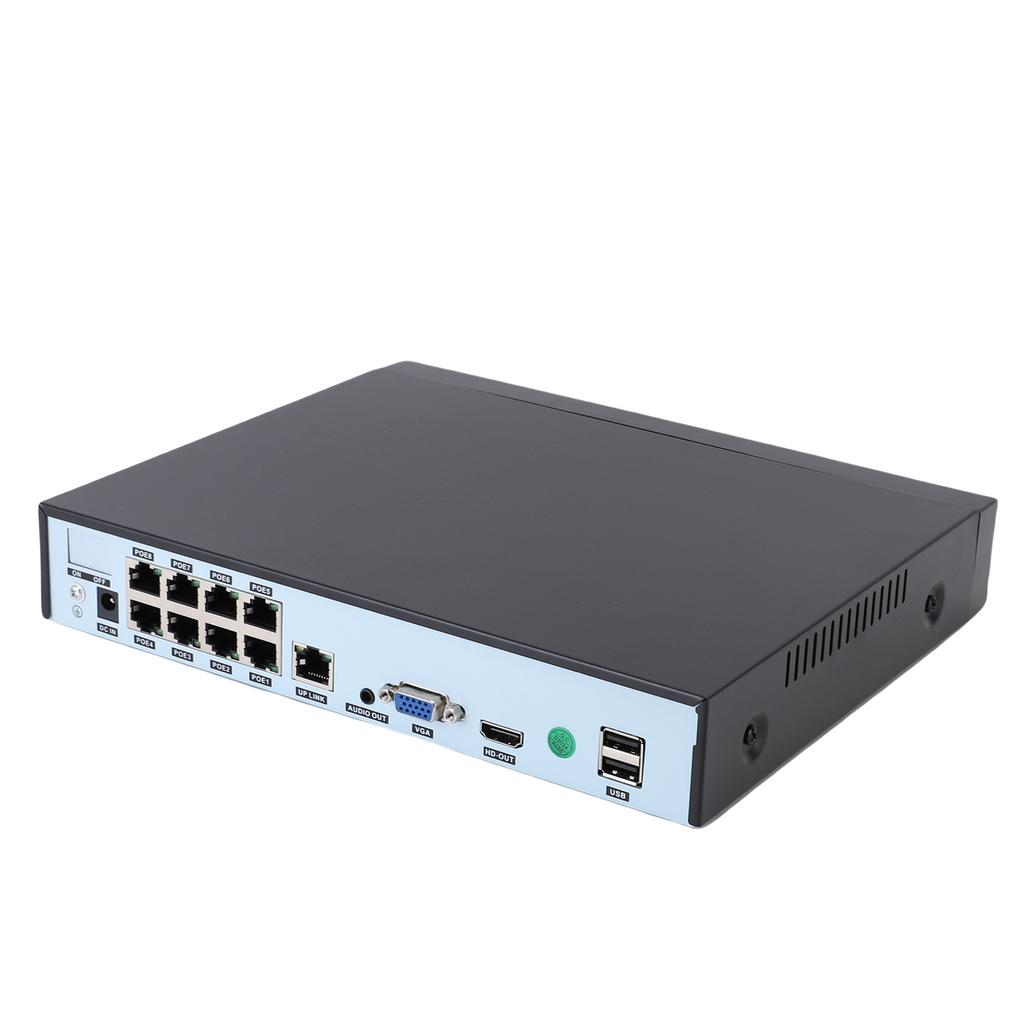 4K 8-kanałowy POE NVR H.265+ CCTV DVR 4K 5MP 4MP 3MP 1080P Rejestrator Wideo Sieciowy Obsługa Kopii Zapasowej USB Interfejs Wyświetlacza HD VGA