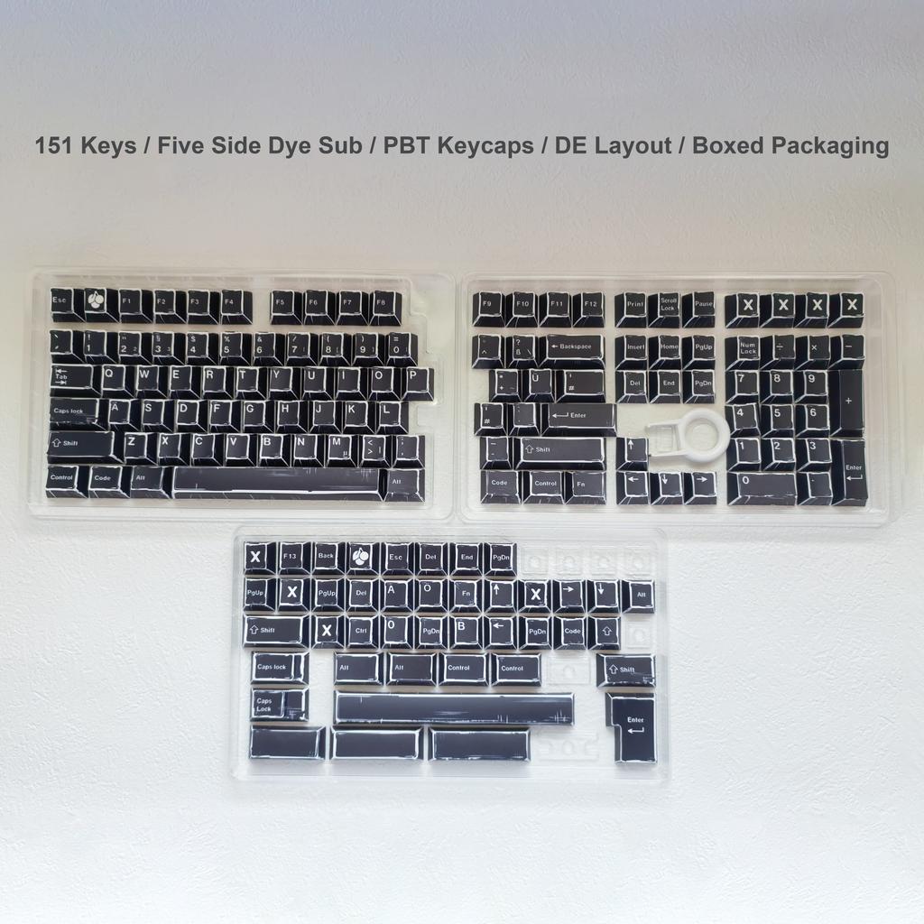 136 Keys Comic White English Korean German Layout Keycaps Dye Sub PBT Keycaps Cherry Profile for MX Switches Gaming Keybaord