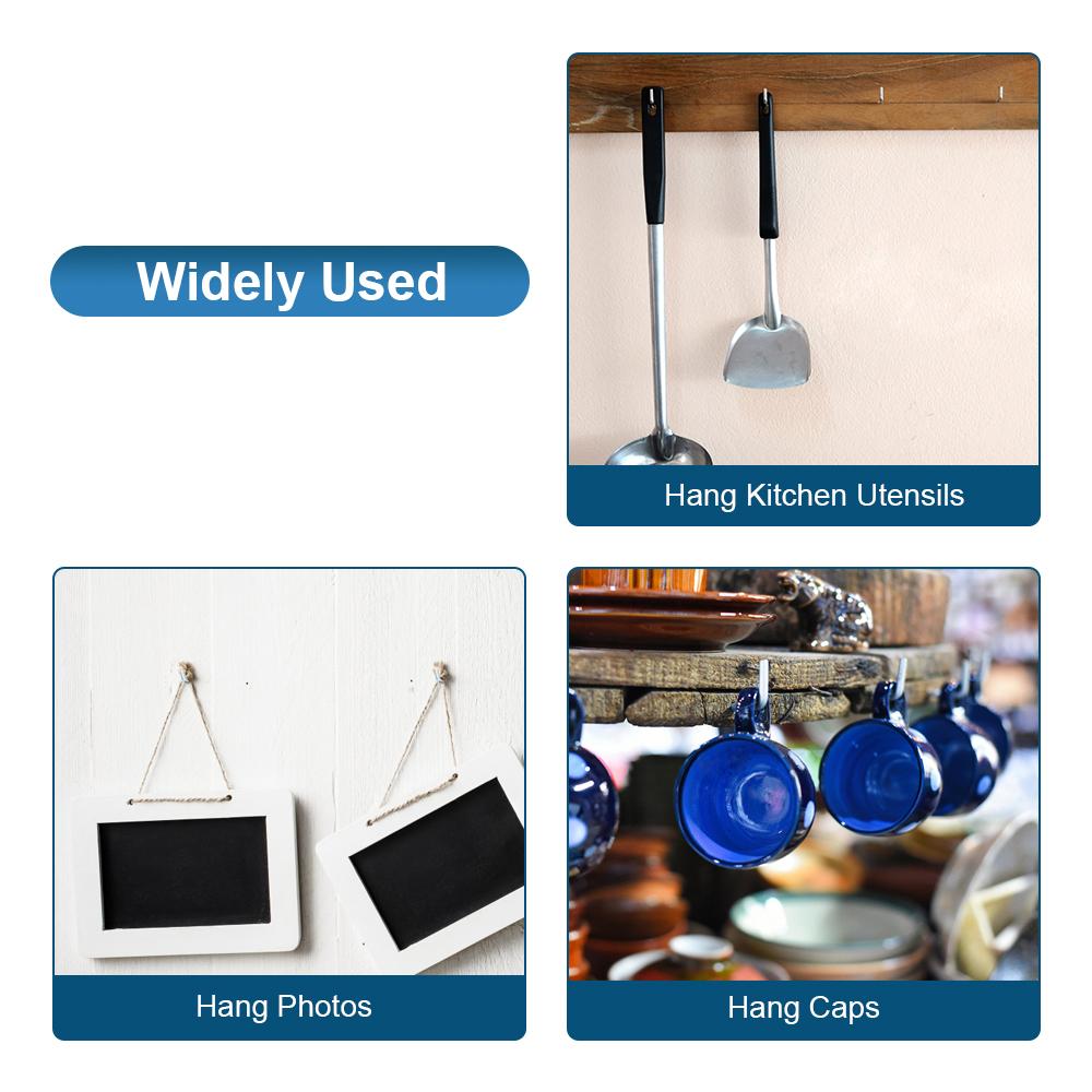 HOWSHENG 5-40 stk L-formet skruekrok M2.4 M2.5 M3.4 M4.7 Sinkbelagt rettvinklet hengekrok for fotoramme kjøkken