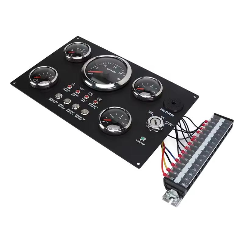 A25F-7 Color Backlight Digital Gauge Cluster Panel Display 24V RPM Fuel Level Oil Pressure Water Temp Voltage For RV Boat