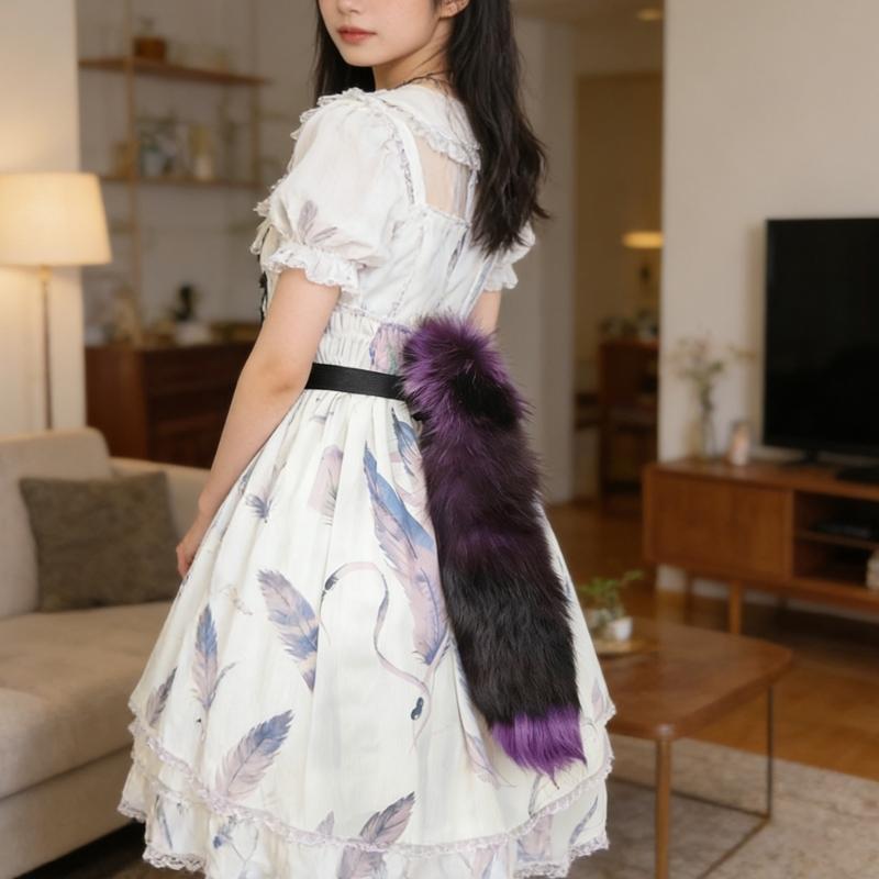 Furry Remote Operated Foxes Tail Accessory Adjustable Moving Costume Tail For Stage Shows And Costume Parties