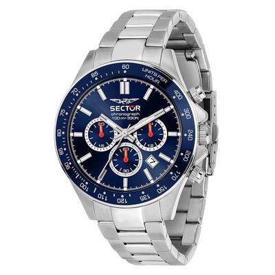 230 Chronograph Stainless Steel Blue Sunray Dial Quartz R3273661037 100M Men's Watch