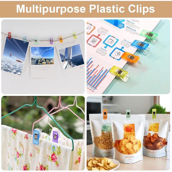 20/50PCS Multipurpose Sewing Clips Colorful Clips Plastic Craft Crocheting Knitting Safety Clips Assorted Color Binding Clips Paper
