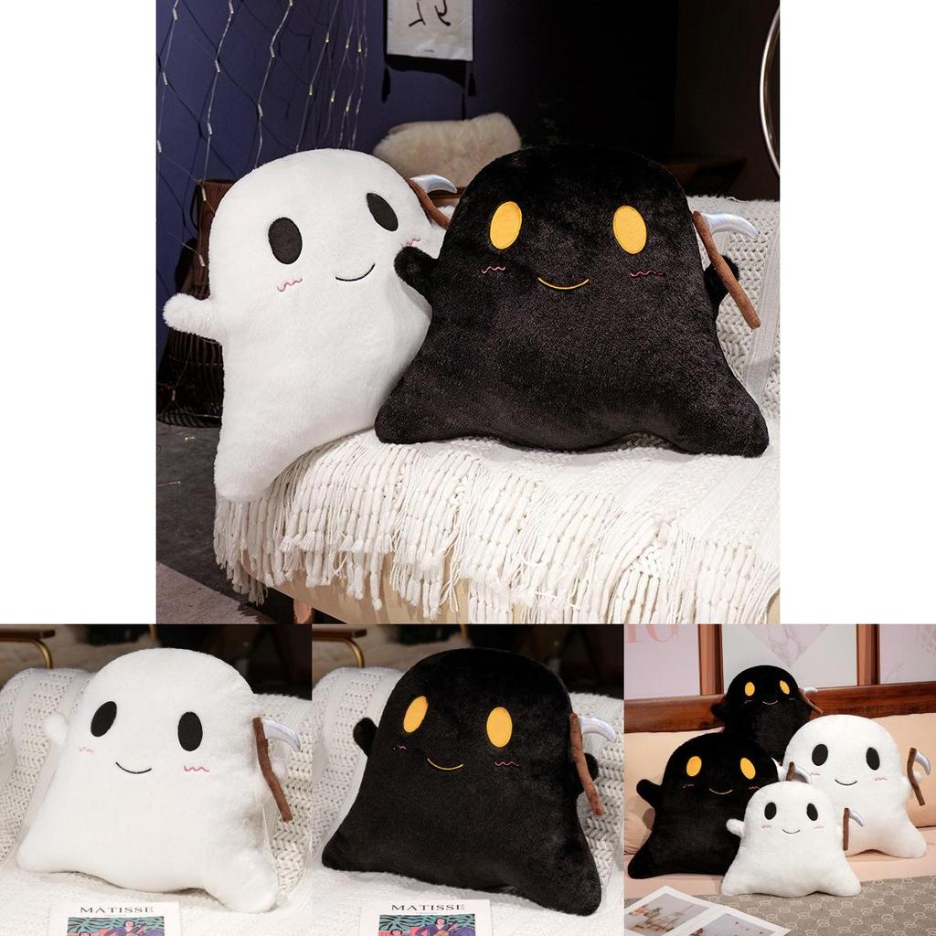 Halloween Sickle Ghost Plush Toy With Short Flannel Fabric For Holiday Decor And Gift Giving