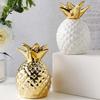 Ceramic Ceramic Pineapple Piggy Bank Gilding Golden Beans Container Savings Money Tank Nordic Style Desk Decor Money Jar