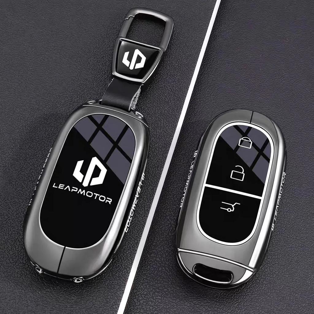 Car Zinc Alloy TPU NFC Card Key Cases Holder Cover Chain For Leapmotor C16 C11 C10 C01 B10 T03 S01 Smart Key Car Accessories