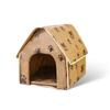 Casa per Cani Piccoli Portatile Staccabile Latter Impronta di Zampa Carina Pieghevole Casa per Dormire Cane Gatto Lavabile Morbido Nido per Animali Consegna Rapida