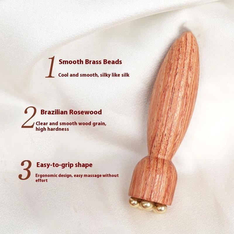 Mosazný masážní tyčinka Lotusové oko Obličejový nástroj Gua Sha Ruční nástroj Pro relaxaci očí a masáž akupunkturních bodů