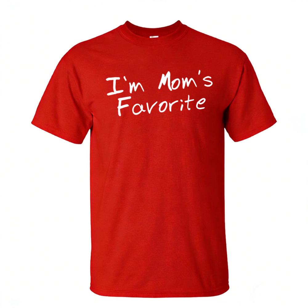Im Moms Favorite Summer Unisex Cotton Crew Neck Tshirts Casual Handwriting Text Graphic Family Humor Theme Outdoor Versatile Tops