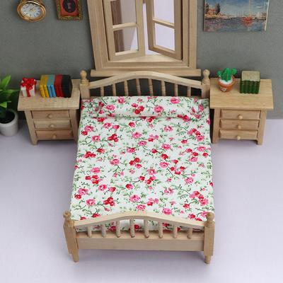 1 kus DIY dekorace 1:12 Miniaturní domeček pro panenky Rozbitý květinový záhon Hračka Mini Nábytek Ložnice Domeček pro panenky Manželská postel