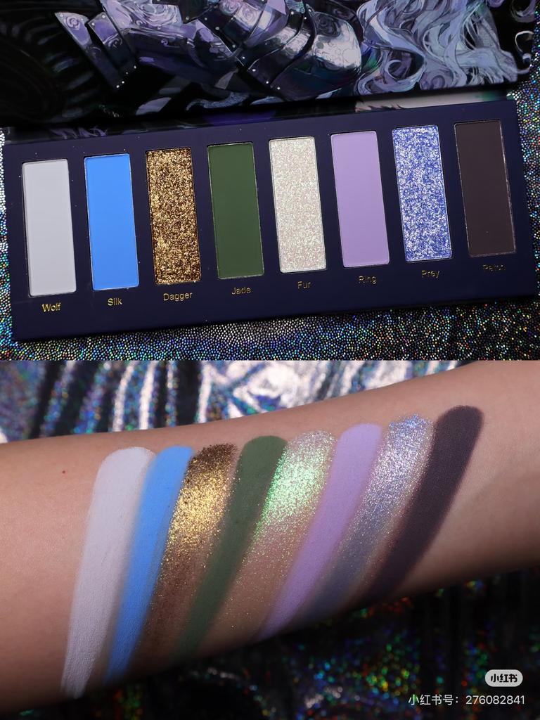 NARIMI 12 Colors Smoked Eyeshadow Palette Chameleon Blue Green Pearlescent Glitter Eye Shadow Plate Diamond Highlight Makeup