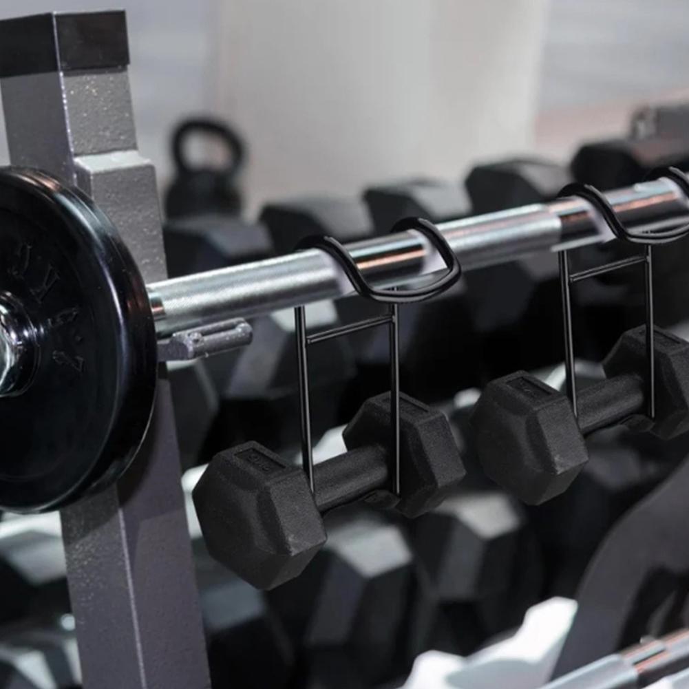 Dumbbell Spotter Hooks Hangers Hold Up 225LB Heavy Duty Dumbbell Hooks Heavy Power Dumbbells Rack Attachments Safety Connector