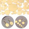 10pcs/lot Gold Plated Stainless Steel Blank Charms Round Disc Pendant Logo Stamping Tags For Jewelry Making DIY Necklace Supplie