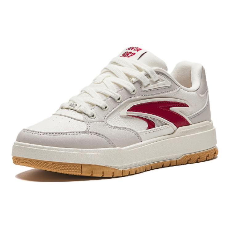 Anta Comfortable Non-Slip Low-Top Kids Skate Shoes Kids Sneakers White Gray Red 312418010R-1