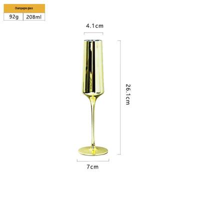 Shangqi Golden Electroplated Crystal Champagne Glass